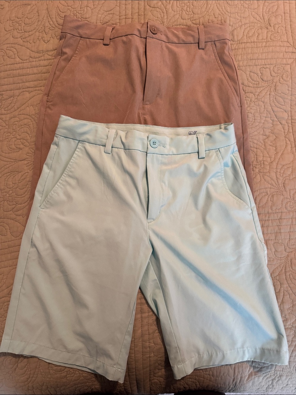 Vineyard Vines Performance Seafoam Blue and Tab Kids' Shorts Set